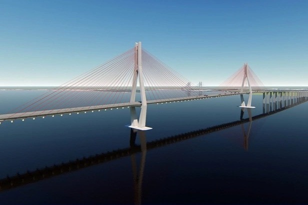 CC1 triển khai hai cây cầu 30.000 tỷ đồng kết nối TP.HCM – Đồng Nai 1 Phối cảnh cầu Cát Lái dây văng do tỉnh Đồng Nai thuê tư vấn thiết kế trước đó – Ảnh: Đơn vị tư vấn đồ án