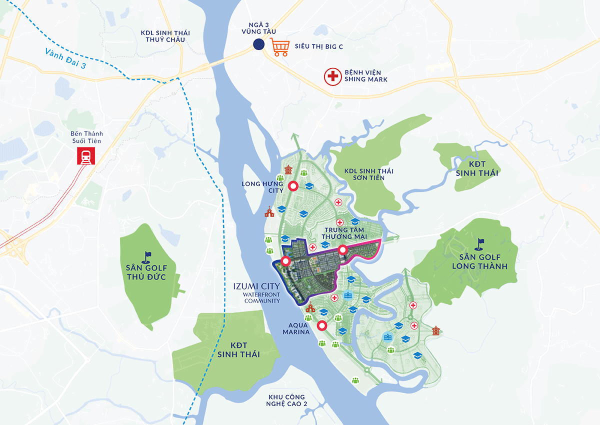 Vị trí Izumi Canaria Đồng Nai 