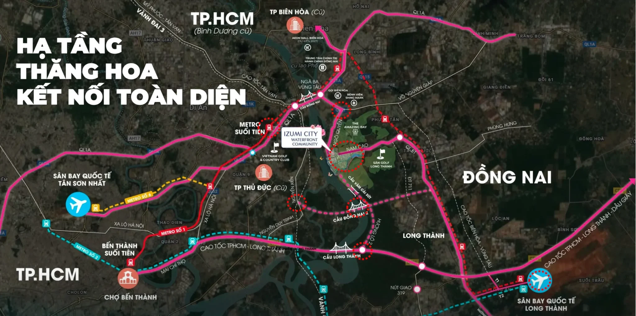 Vị trí Phân Khu Izumi Canaria Biên Hòa